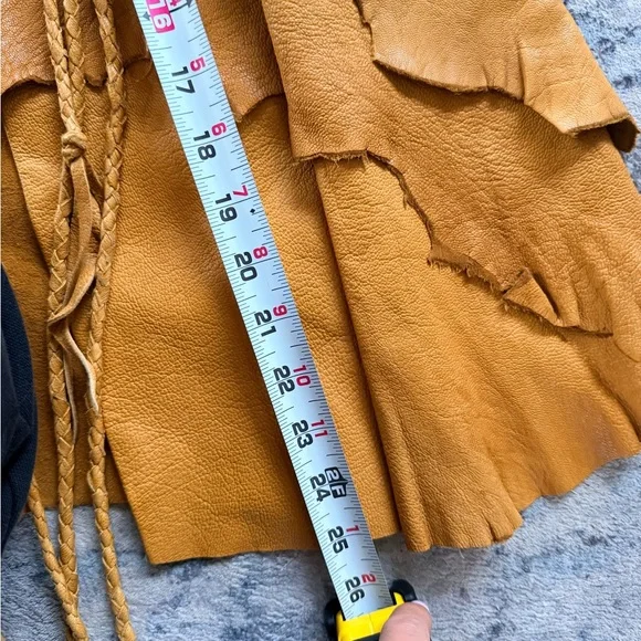 Vintage 1970s PATCHWORK LEATHER Artisan Made / Festival / Boho Style - Picture 7 of 16